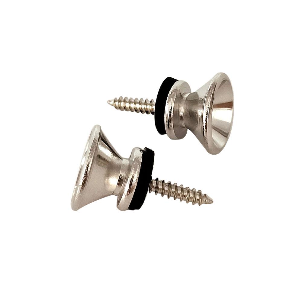 2pcs/lot Metal Guitar Button Electric Bass Strap Locking Pegs Metal End Ukulele Buckle Lock Pins Guitar Accessories Multi Color