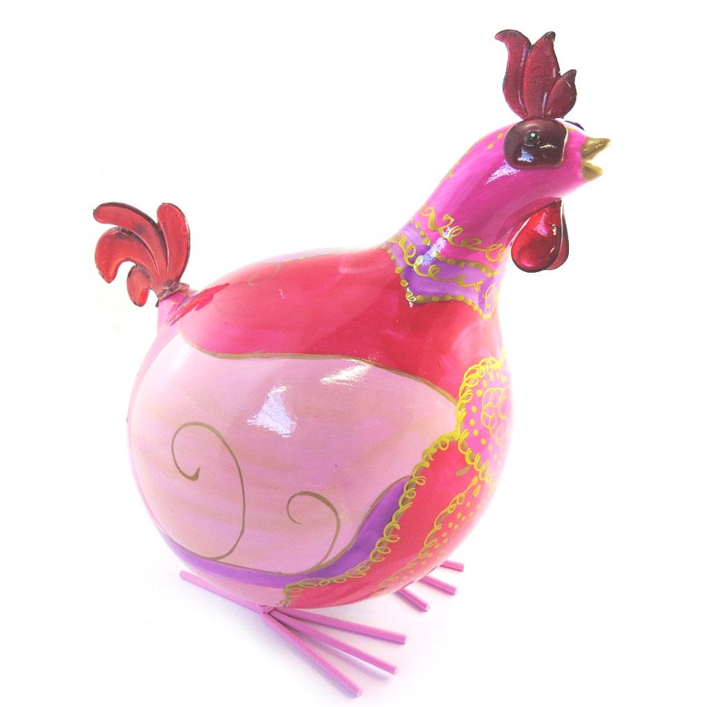 Les Trésors De Lily [M9056] - Розовая статуэтка «Петух Кокорико» - 30 см