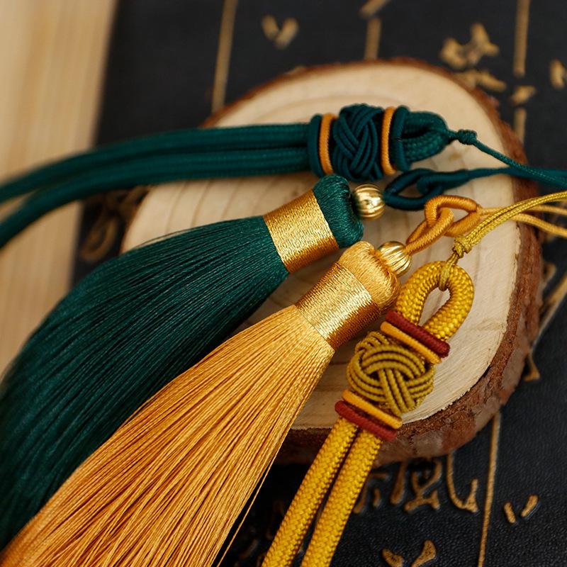 Nylon Pineapple Knot Hanging Rope with Tassels and Double Pull Rings - Car Gift Pendant