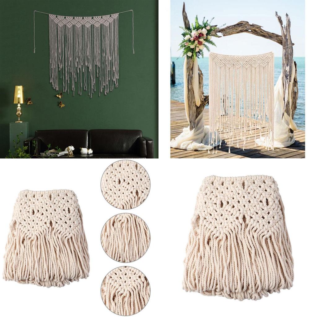 Потрясающий макраме фон занавес подвесной бохо свадебный подвес для элегантного домашнего декора