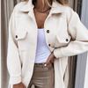 Офисная куртка с лацканами, женская осенне-зимняя повседневная женская верхняя куртка с длинным рукавом, модная деловая куртка-рубашка