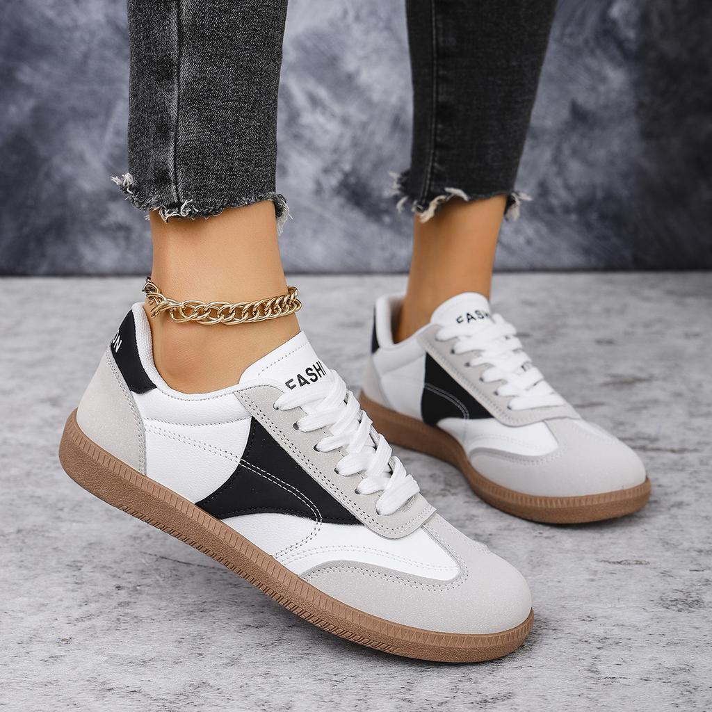 Fashion Women Casual Sneakers 2024 New Comfortable Big Size Women Trend Lace Up Sports Shoes Fashion Non Slip Sneakers Spring Autumn