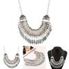 Style Simulation Ethnic Gemstone Decoration Tassel Design Women Necklace