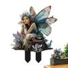 Acrylic Garden Decor Fairy With Wing Garden Stake Decor Yard Art Lawn Ornament