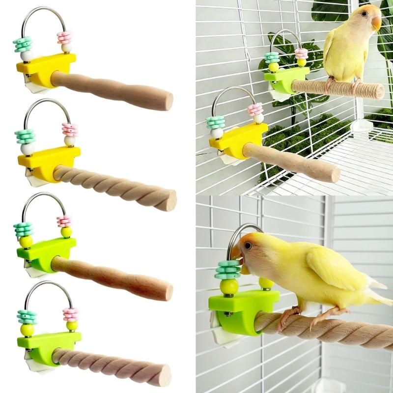 Durability Wooden Parrots Gym Interactively For Climbing Jumping And Playing Helps Prevent Boredom In Pet Birds