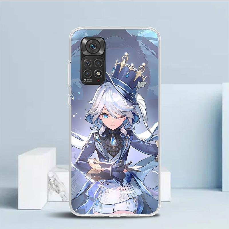 Чехол-бампер Genshin Impact Furina для Xiaomi Redmi Note 15 14 13 12 Pro Plus Чехол для телефона 14S 11S 11T 11E 10S 10 4G С рисунком Оболочка R