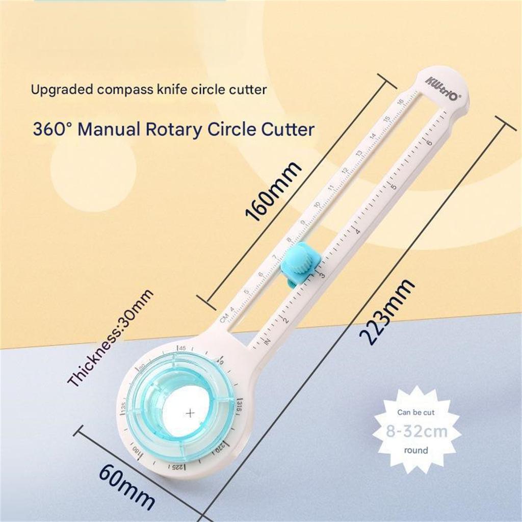 KW-TRIO Circle Paper Cutter Multifunctional Craft Cutting Tools Paper Scrapbooking Cards Cutters For Home Study Offices