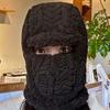 Polyester Warm Wrap Head Hat Solid Color Compact Cap Scarf Ski Windproof Cap  Women