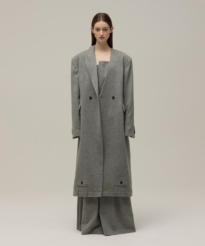 MMAM Signature Pants Detail Wool Coat