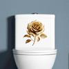 1pc Beautiful Lotus Butterfly Toilet Sticker Bathroom Toilet Cover Decorative Sticker Waterproof Self Adhesive