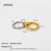 ins zircon inlaid double-layer gold and silver contrasting color stacked ring stainless steel plated 18k gold plain ring waterproof jewelry