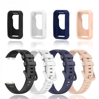 Силиконовый ремешок для браслета Huawei Band 8 9 с мягким чехлом, сменный ремешок для часов, аксессуары Huawei Band 9, спортивный ремешок