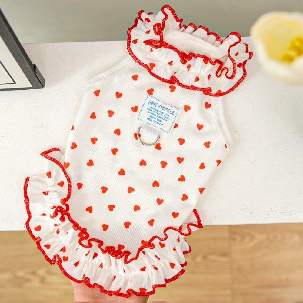 Ruffle Cat Puppy Vest Cat Costume Kittens Clothing Cute Pet Shirt Dog Cat Clothes Indoor Outdoor