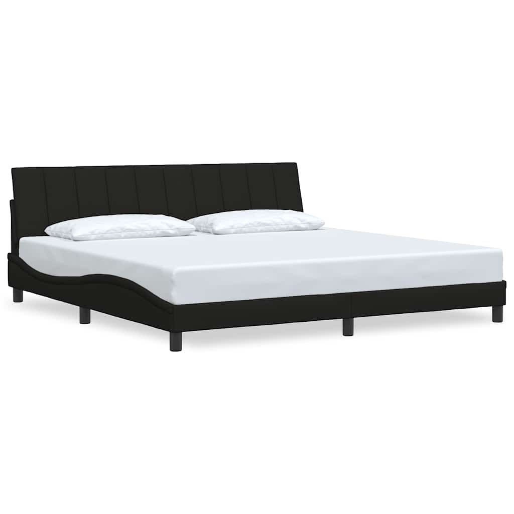 Bed Frame without Mattress Hanko Black 200x200 cm Fabric