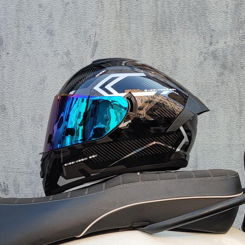 Мотоциклетный шлем для мужчин и женщин, спортивный автомобильный шлем с двойными линзами, новый национальный стандарт, четыре сезона, персонализированный Bluetooth