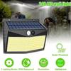 5000LM 248 светодиодный настенный светильник на солнечных батареях для наружного сада и двора, водонепроницаемый настенный светильник для ландшафтного освещения