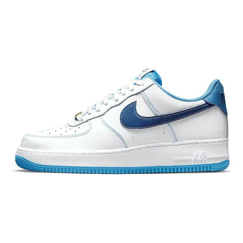Nike Air Force 1 07 First Use — белые университетские синие мужские кроссовки с парусом темно-королевского цвета DA8478-100