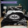 Eintracht Frankfurt Pattern Bedding uilt Set uilt Cover Pillowcase Home Decoration Birthday Gift (1 * duvet cover + 2 * pillowcase  without core)