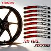 3D Гелевые наклейки на колеса мотоцикла Racing, Водонепроницаемые наклейки на диски Honda для мотоцикла, скутера Honda