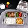 Stackable Stainless Steel Dinner Plate Thickened Breakfast Plate Lunch Container Tray  Restaurant