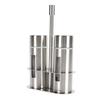 2pcs 304 Stainless Steel Salt And Shakers With Holder Spice Dispenser Set  For Kitchen