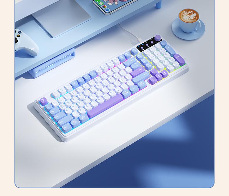 Проводная RGB-клавиатура BOW Hangshi K520U для ноутбуков и настольных компьютеров, издание для печати для девушек