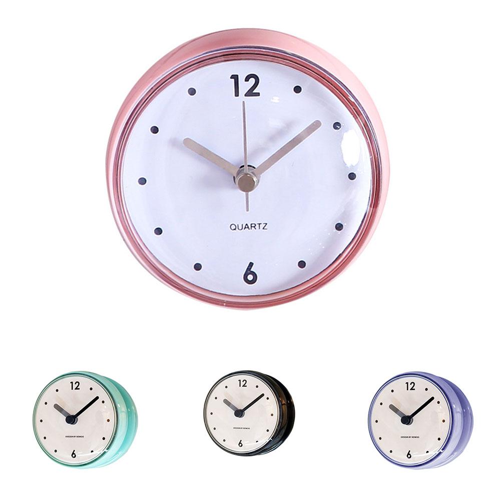 Sucker Wall Clock Wall Clock Green Pink Waterproof