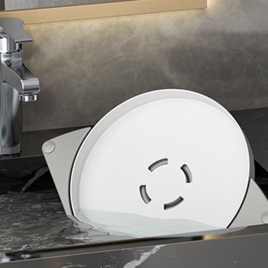 1/2 шт. Угловая полка для хранения в ванной комнате, самоклеящаяся, без сверления, вращающаяся на 360 градусов, плавающая полка для душа