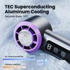 Handheld Mini High-Speed Turbine Fan with Ice Compres 100-Speed Wind Stepless Speed Adjustment LED Display Portable Cooling Fan