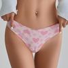 TERMEZY Женские сексуальные бесшовные стринги с низкой посадкой и принтом в виде сердца, дышащие облегающие трусики для йоги