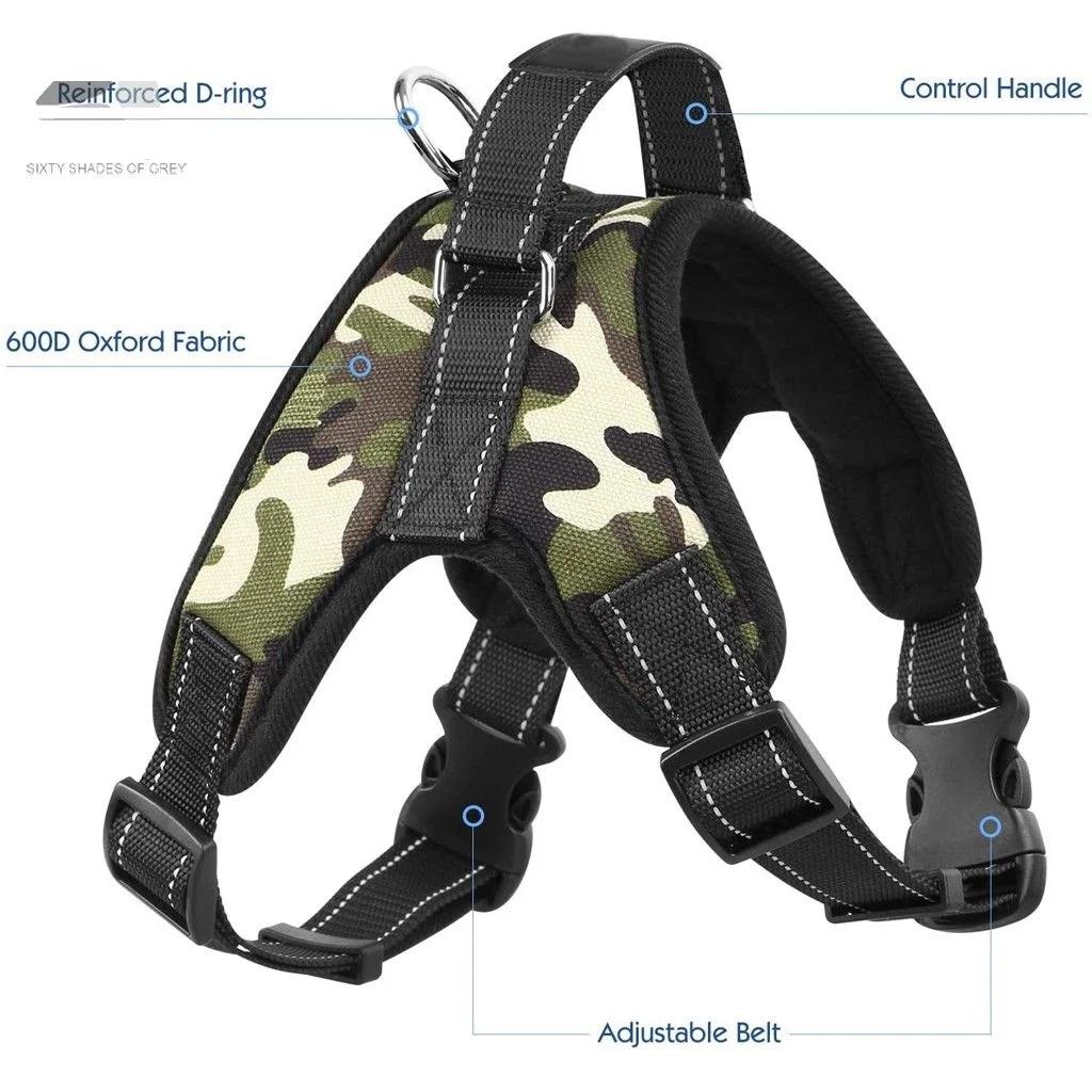 Шлейка для собак No-Pull, светоотражающий жилет для домашних животных, регулируемая шлейка для выгула собак для маленьких, средних и больших собак