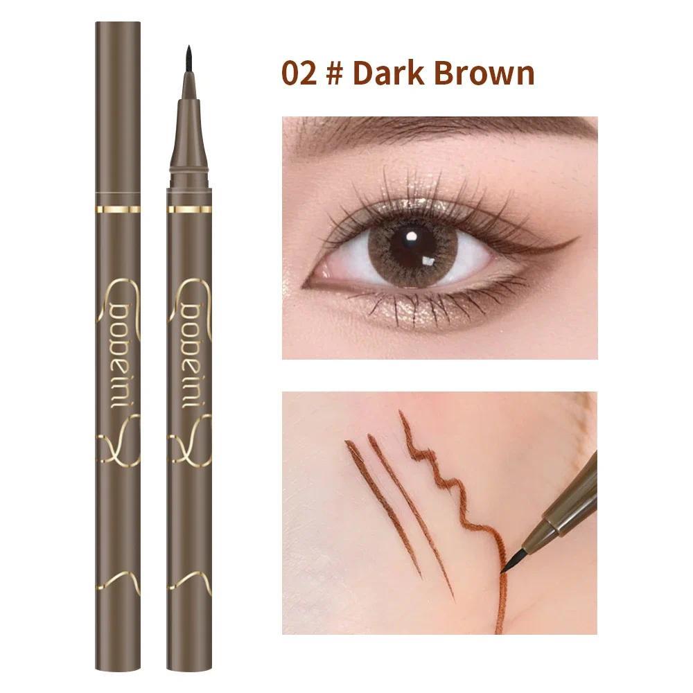 Smooth and Slim Sleeper Eyeliner Natural Three-dimensional Waterproof and Sweat Resistant Liquid Eyeliner Quick-dry Non-smudging Lasting Set Makeup