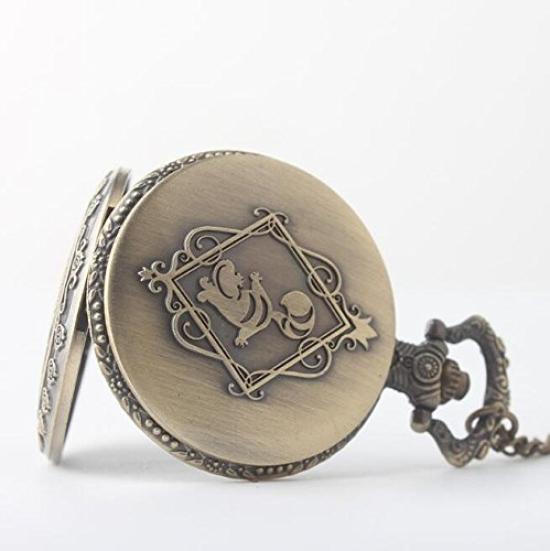 Карманные часы «Алиса в стране чудес» Женские карманные часы Антикварные часы-подвеска «Алиса» для медсестры [koneko]