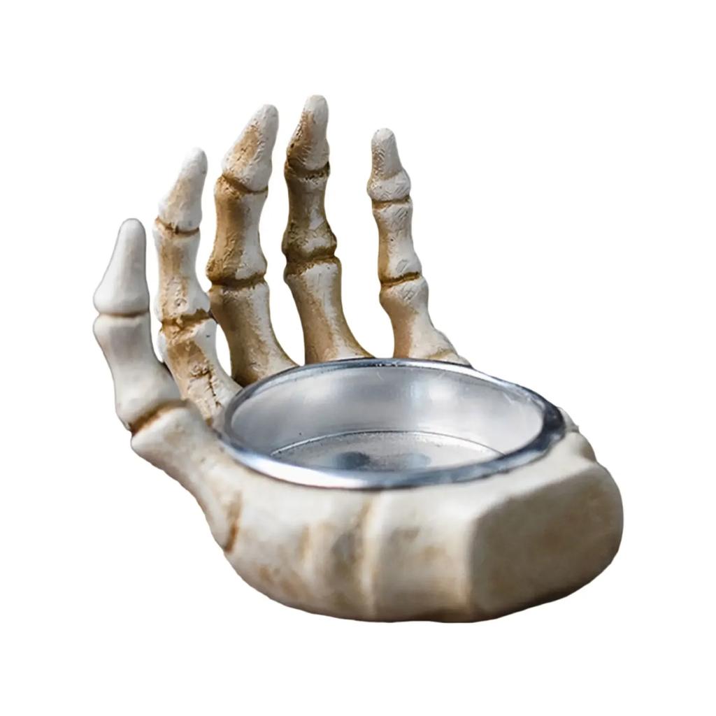 Креативные Хэллоуинские черепа Реалистично выглядящие черепа Голова человеческого скелета Череп для Хэллоуина Бар Домашний декор стола Подсвечники