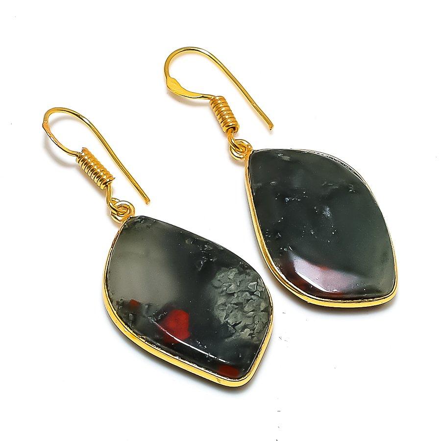 Boulder Opal Gemstone 925 Solid Sterling Silver Jewelry Earring 1.77" GK-5662