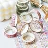 5 Rolls Spring Flower Washi Tape Self-adhesive Multicolor Scrapbooking Decorative Tape Wrapping DIY Wrapping Washi Tape