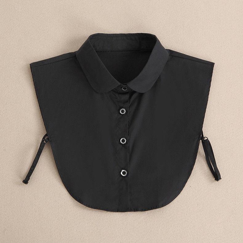 Ear Edge Pleated Fake Collar Versatile Collar Shirt Organza Decoration White Shirt For Women