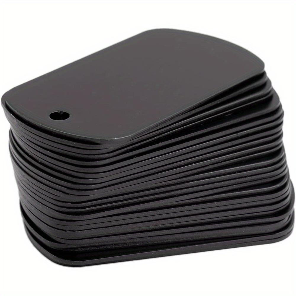 25 шт. Штамповочные заготовки жетонов для собак - Черный анодированный алюминий, Заготовки для гравировки, Металлические бирки для персонализированной гравировки