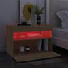 TV Stand with LED Lights Sonoma Oak Finish 60 x 35 x 40 cm
