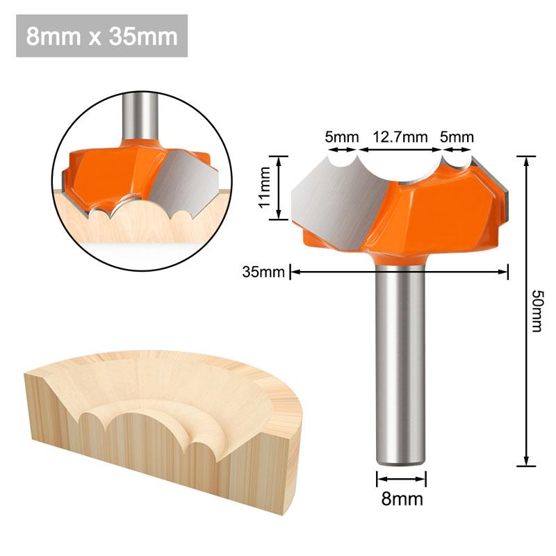 1/3 шт. 8 мм хвостовик классическая двойная дуга Dragon Ball деревянная фреза C3 карбидная деревообрабатывающая гравировальная фреза инструменты