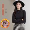 Women's Plush Thickened Half-High Collar Top - Stylish Autumn/Winter 2023 Innerwear