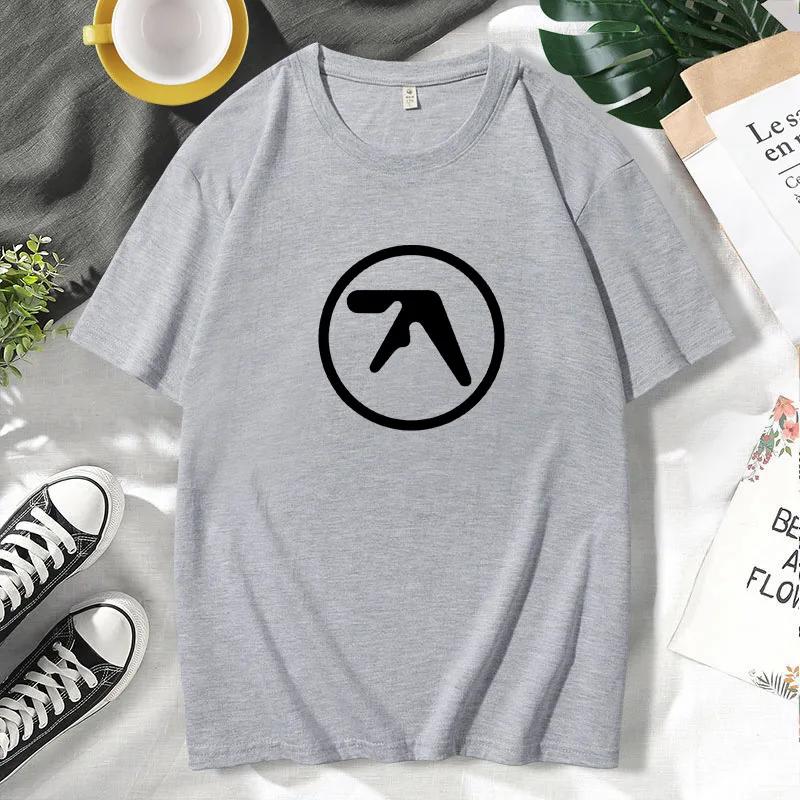 Мужская забавная презентационная модная мужская черная футболка Aphex Twin с короткими рукавами, мужская футболка с принтом из хлопка с короткими рукавами