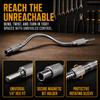 1/4" Hex Shank Flexible Screwdriver Extension Bendable Drill Bit Extension  Hard To Reach Areas