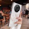 3D Жемчужная Бабочка Противоударный Гальванизированный Силиконовый Чехол для Huawei Honor X70i X60 X60i X50 X50i X40 X40i X30i Pro X9A X9B X8B X8C