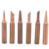 6Pcs Solder Tips Externally Heated Pure Copper Welding Head Replacement Soldering Station Tool