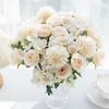 1PC Artificial Flowers Silk Rose Peony Bouquet Hydrangea Carnation Vases for Home Party Winter Wedding Decoration Fake Plant