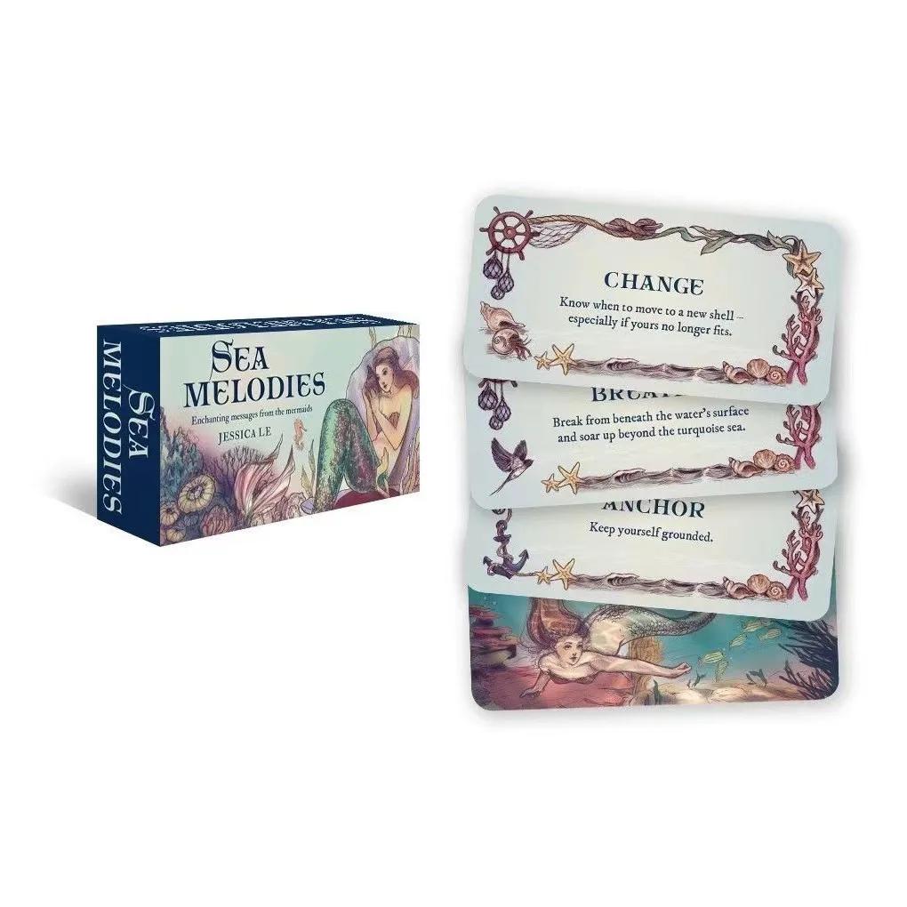 Sea Melodies Oracle Cards A 40 Deck Message From The Mermaids Tarot English Visions Divination Edition Borad Playing Games