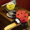 25cmCute Big Eyes Seven Stars Ladybug Plush Toy Doll Small Bee Doll Insect Living Room TV Cabinet Decoration Soft Stuffed Gifts