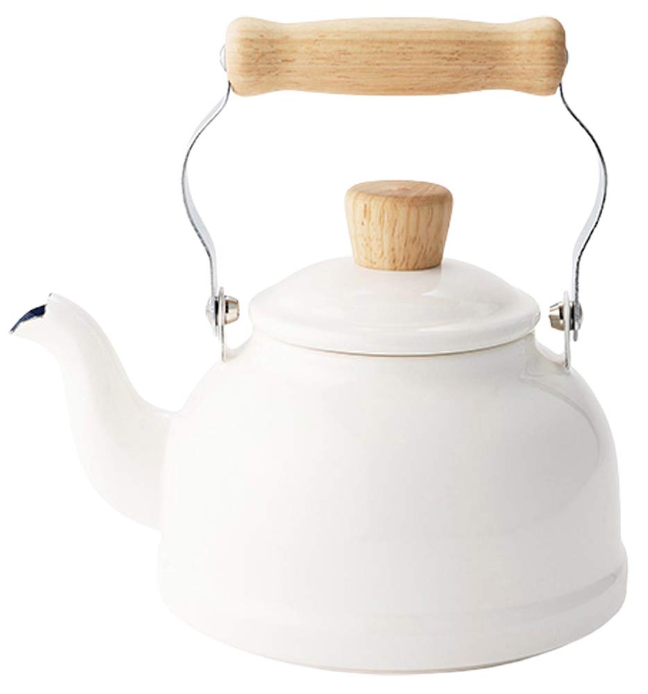 Fuji Enamel Kettle White Enamel IH Compatible Cotton W 1.6L CTN-1.6K