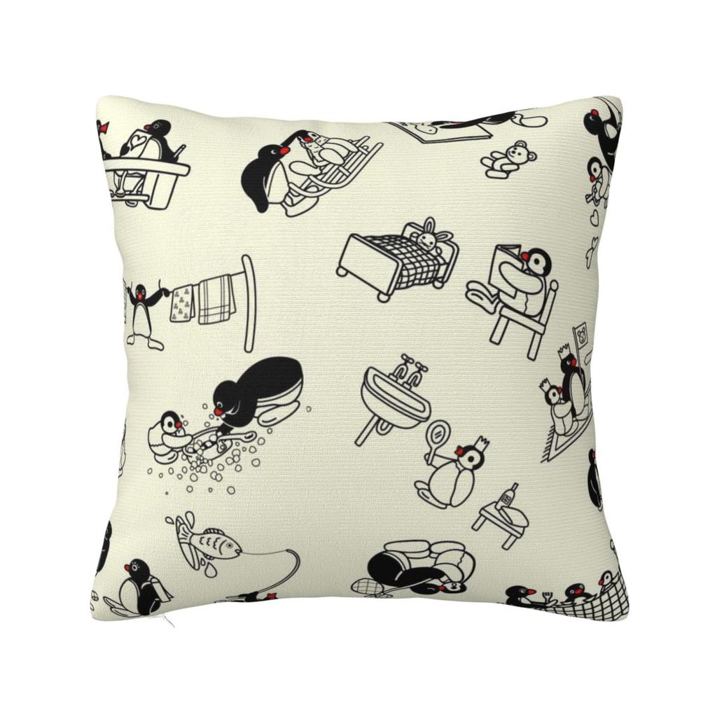 Подушки Пингвин Нут Квадратные Наволочки Полиэстер Дом Пингвин Мультяшная Наволочка Крутая Декоративная Наволочка 45*45